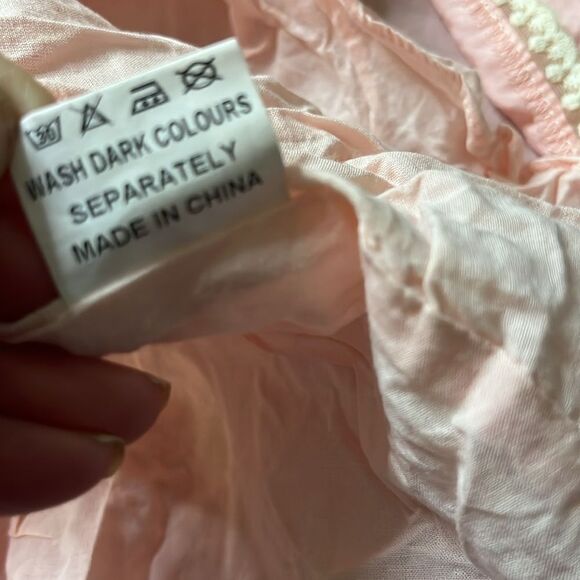 Girl August Pink Satin and Cream Velvet Babydoll Dress, size 8 - Picture 11 of 11